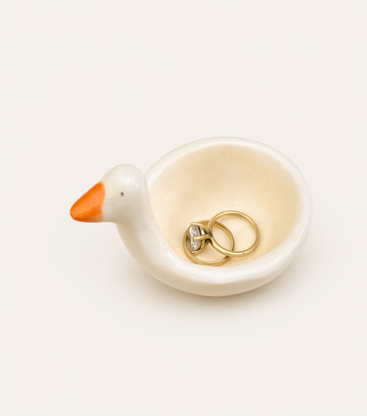 The ORIGINAL Handmade Silly Goose Ceramic Ring Dish