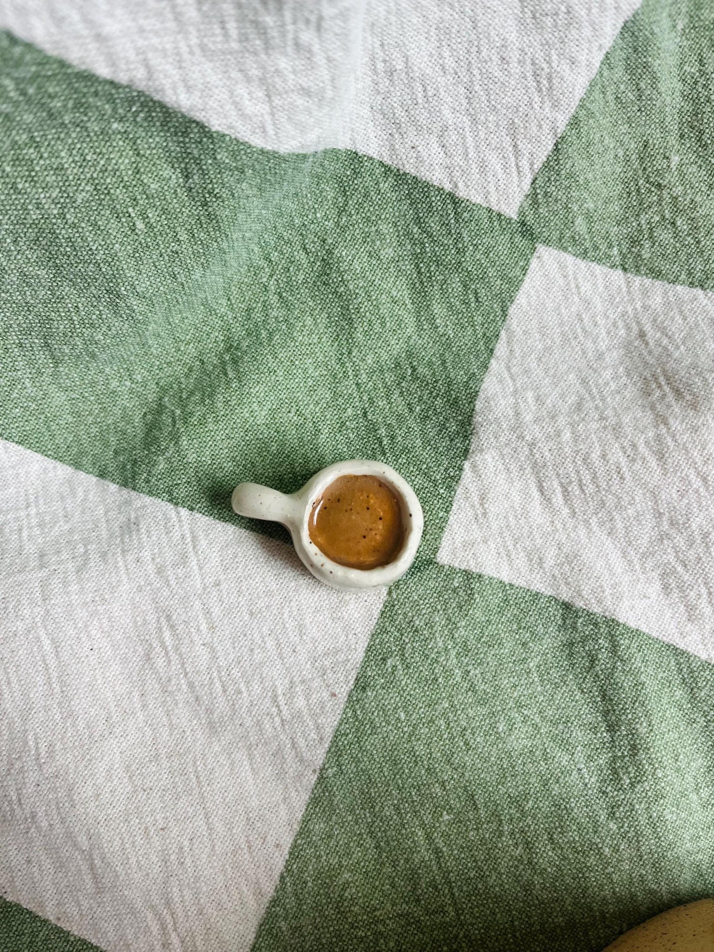 Mini Coffee Mug Handmade Ceramic Trinket