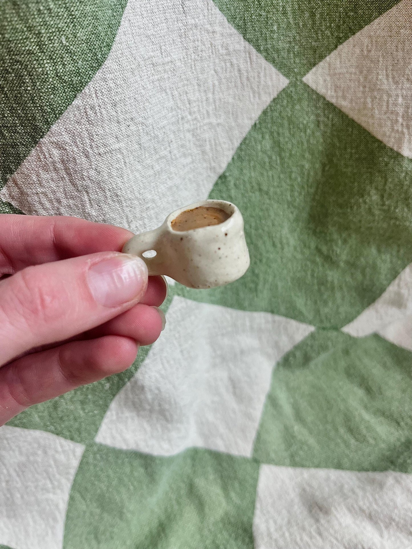 Mini Coffee Mug Handmade Ceramic Trinket