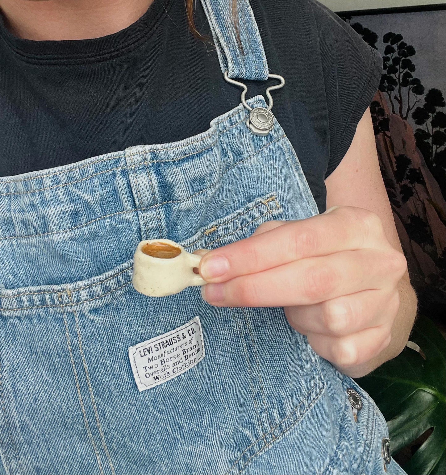 Mini Coffee Mug Handmade Ceramic Trinket