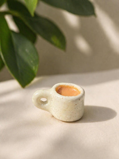 Mini Coffee Mug Handmade Ceramic Trinket