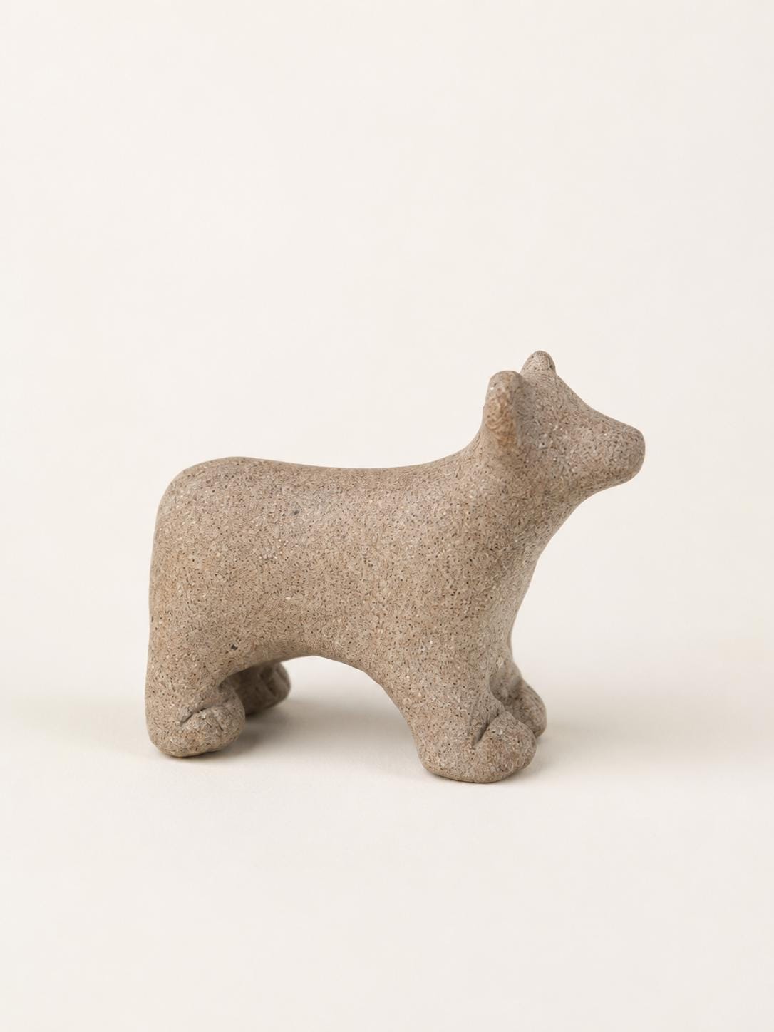 Handmade Speckled Stoneware Bear Figurine | Woodland Cabin Decor, National Park Souvenir