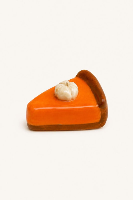 Handmade Ceramic Pumpkin Pie Trinket